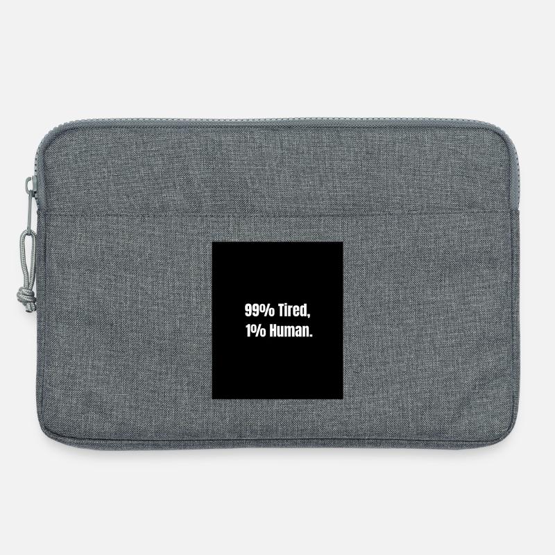 99% müde – Null-Batterie-Modus - Laptoptasche 13" - Grau meliert