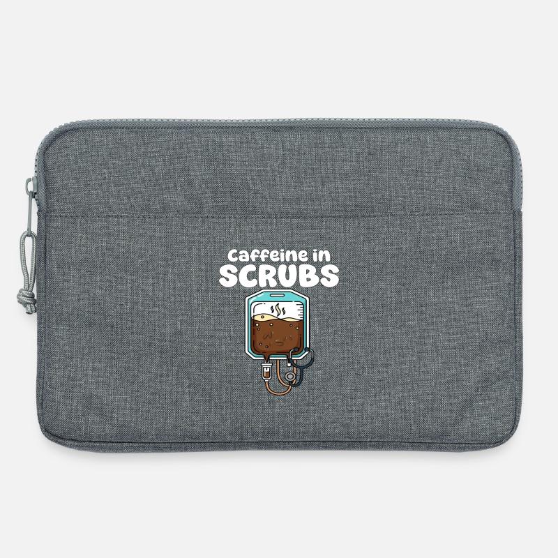 KOFFEIN IN PEELINGS - KRANKENSCHWESTER GESCHENK - Laptoptasche 13" - Grau meliert