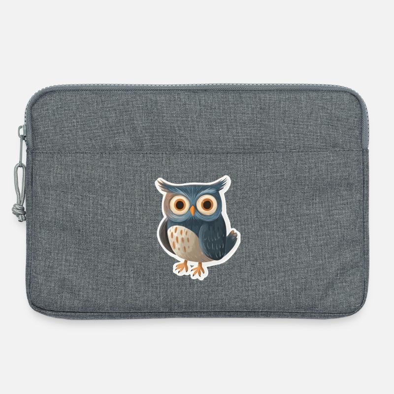 Eule - Laptoptasche 13" - Grau meliert