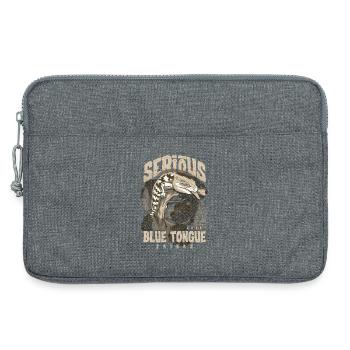 Ernsthaft über Blauzungenskinke Reptilienhalter - Laptoptasche 13" - Grau meliert - Vorne
