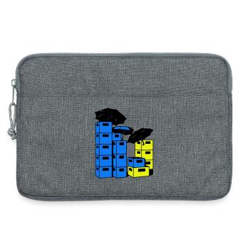 Art de la caisse de bière - Sacoche pour ordinateur portable 13 pouces - gris chiné - Devant