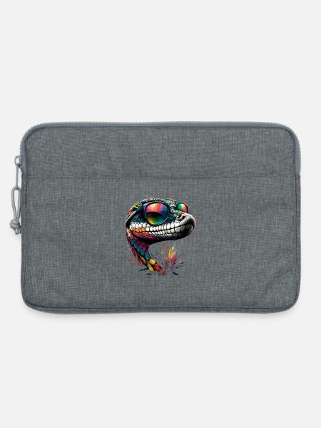 Schlange Python Kobra Klapperschlange Schlangen - Laptoptasche 13" - Grau meliert