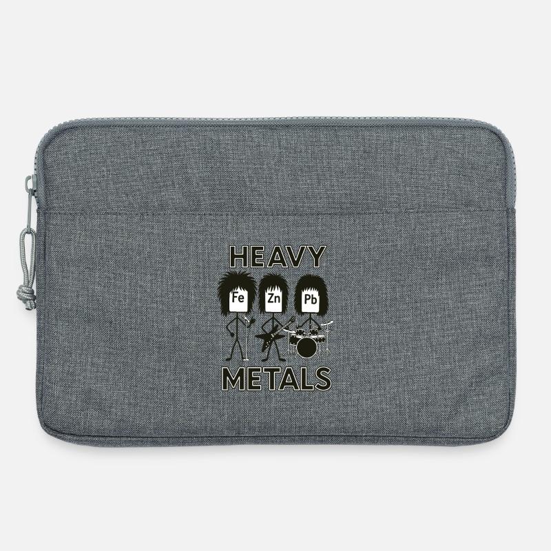 Schwermetaller Banddesign mit Elementen - Laptoptasche 13" - Grau meliert