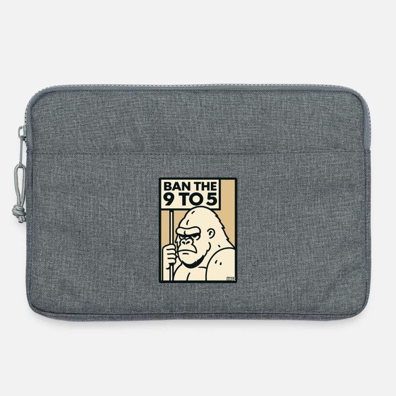 Gorilla gegen 9 bis 5 Büro und Arbeit - Laptoptasche 13" - Grau meliert
