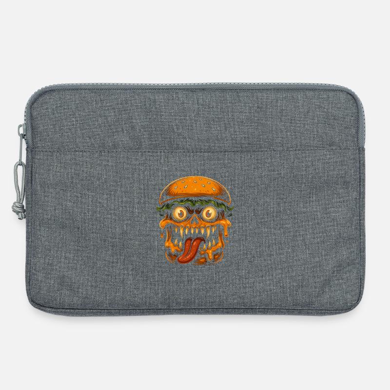 Burger Schädel Monster - Laptoptasche 13" - Grau meliert