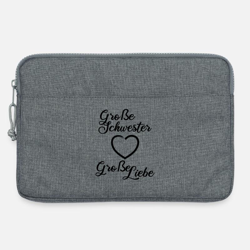 Große Schwester Große Liebe - Laptoptasche 13" - Grau meliert