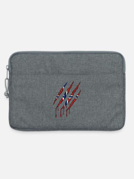 Norwegen Kralle Norge Flagge Kratzspur - Laptoptasche 13" - Grau meliert
