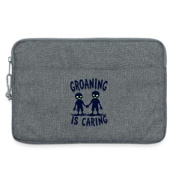 Gémissement, c’est de l’humour zombie bienveillant - Sacoche pour ordinateur portable 13 pouces - gris chiné - Devant