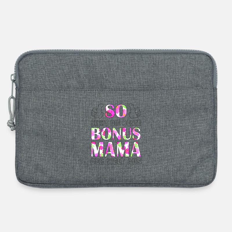 Bonus Mama Mutter Muttertag Stiefmutter Geschenk - Laptoptasche 13" - Grau meliert