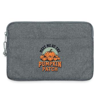 Retrouvez-moi au champ de citrouilles - Sacoche pour ordinateur portable 13 pouces - gris chiné - Devant
