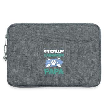 labrador hunde papa - Laptoptasche 13" - Grau meliert - Vorne
