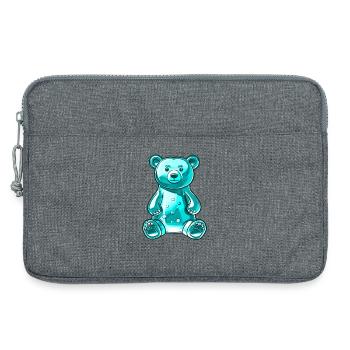 Ourson gommeux Turquoise - Sacoche pour ordinateur portable 13 pouces - gris chiné - Devant
