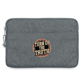 Retro Grunge – Turn Up The Truth - Laptoptasche 13" - Grau meliert - Vorne
