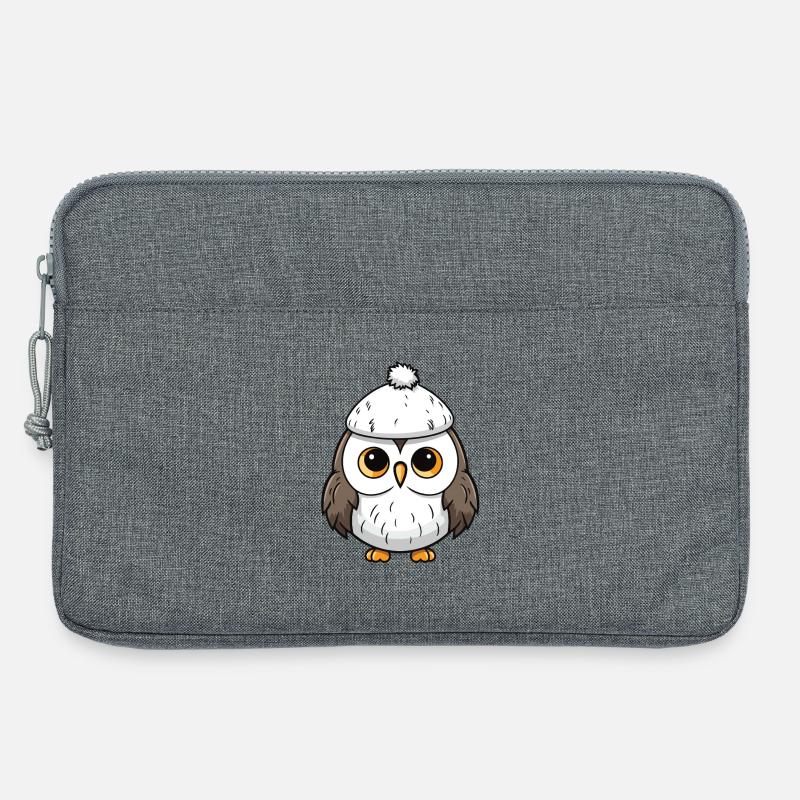 Eule Winter Tier Baby Comic - Laptoptasche 13" - Grau meliert