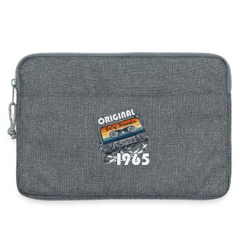 Cassette 60ème Anniversaire Novembre Millésime 1965 - Sacoche pour ordinateur portable 13 pouces - gris chiné - Devant