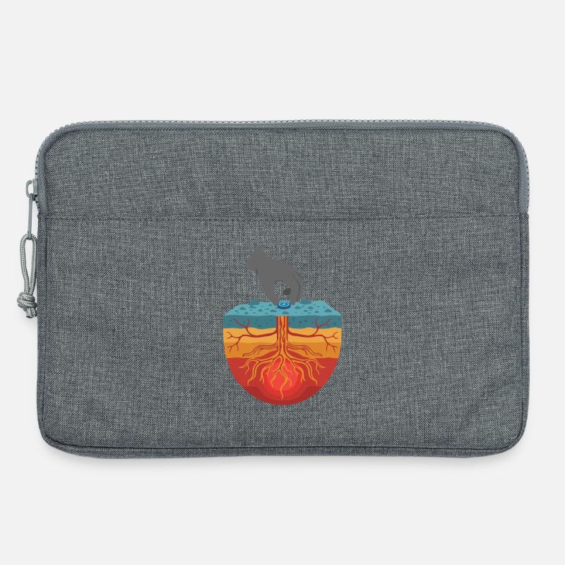 Geothermal Tech - Der Wärmesucher der Erde - Laptoptasche 13" - Grau meliert