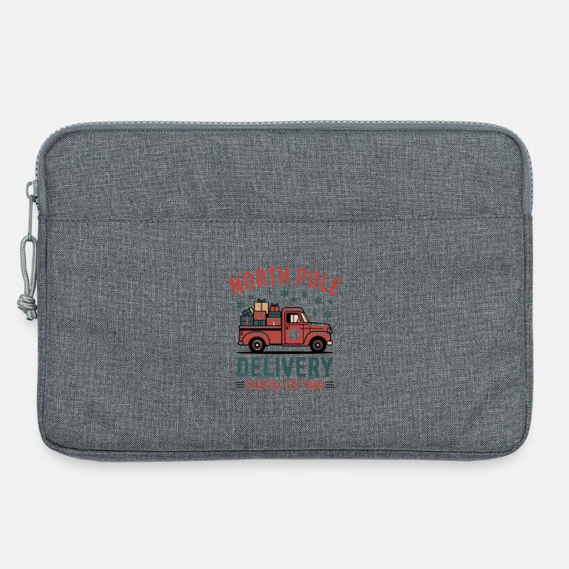 Vintage Weihnachtspost - Laptoptasche 13" - Grau meliert
