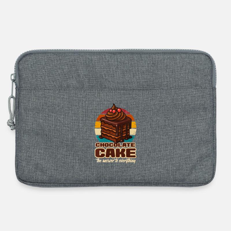 Kuchen Schoko kuchen Geschenk - Laptoptasche 13" - Grau meliert