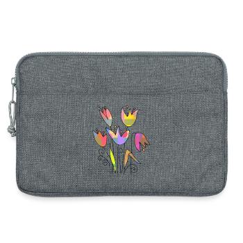 Fleur - Sacoche pour ordinateur portable 13 pouces - gris chiné - Devant