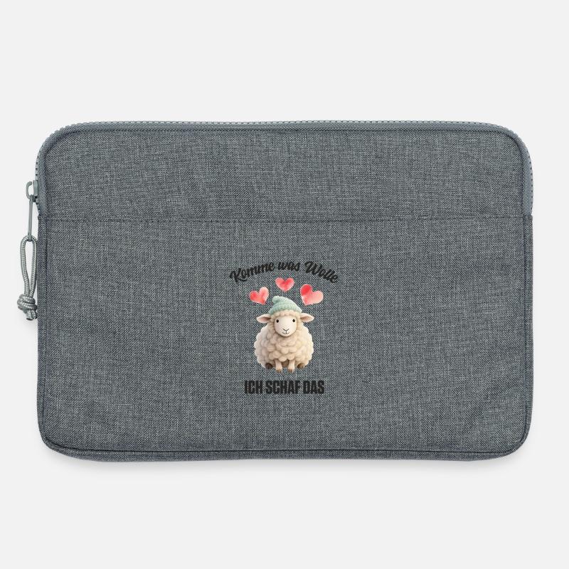 Komme was Wolle ich Schaf das - Laptoptasche 13" - Grau meliert