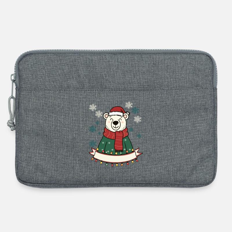 Polar Bär Weihnachtszauber - Laptoptasche 13" - Grau meliert