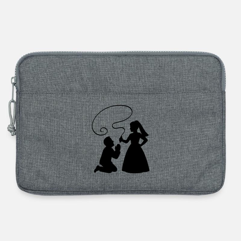 Brautpaar Ehepaar Peitsche - Laptoptasche 13" - Grau meliert