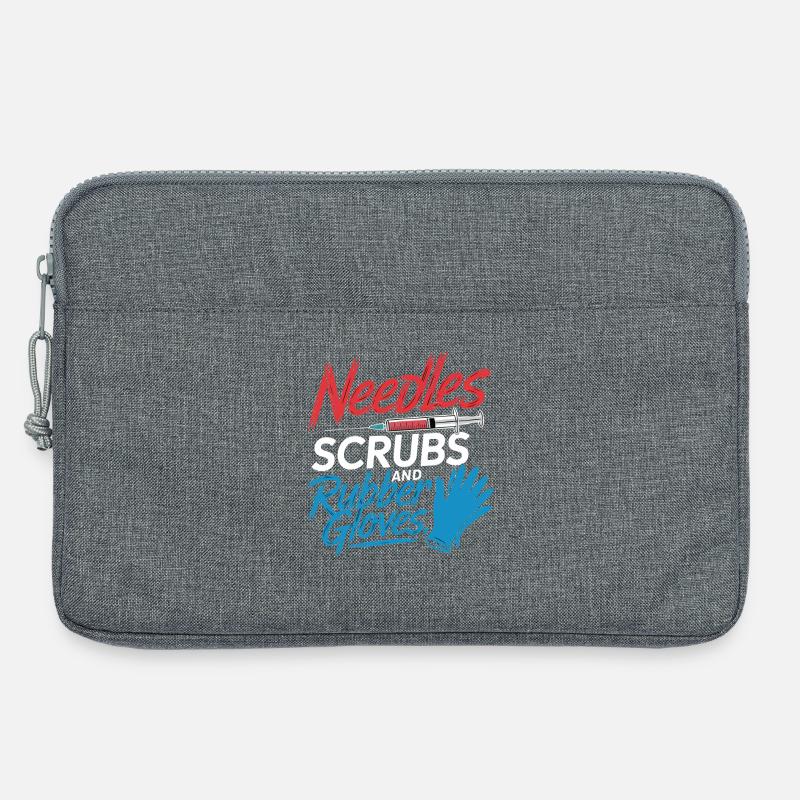 Needles Scrubs and Rubber Gloves - Laptoptasche 13" - Grau meliert