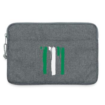 Nigeria flag - Laptop bag 13" - heather grey - Front