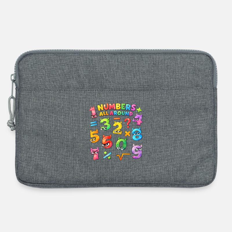 Rainbow Math Faces & Numbers - Laptoptasche 13" - Grau meliert