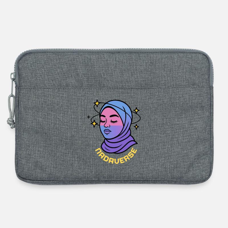 Nadaverse Hijab Sternenlicht - Laptoptasche 13" - Grau meliert