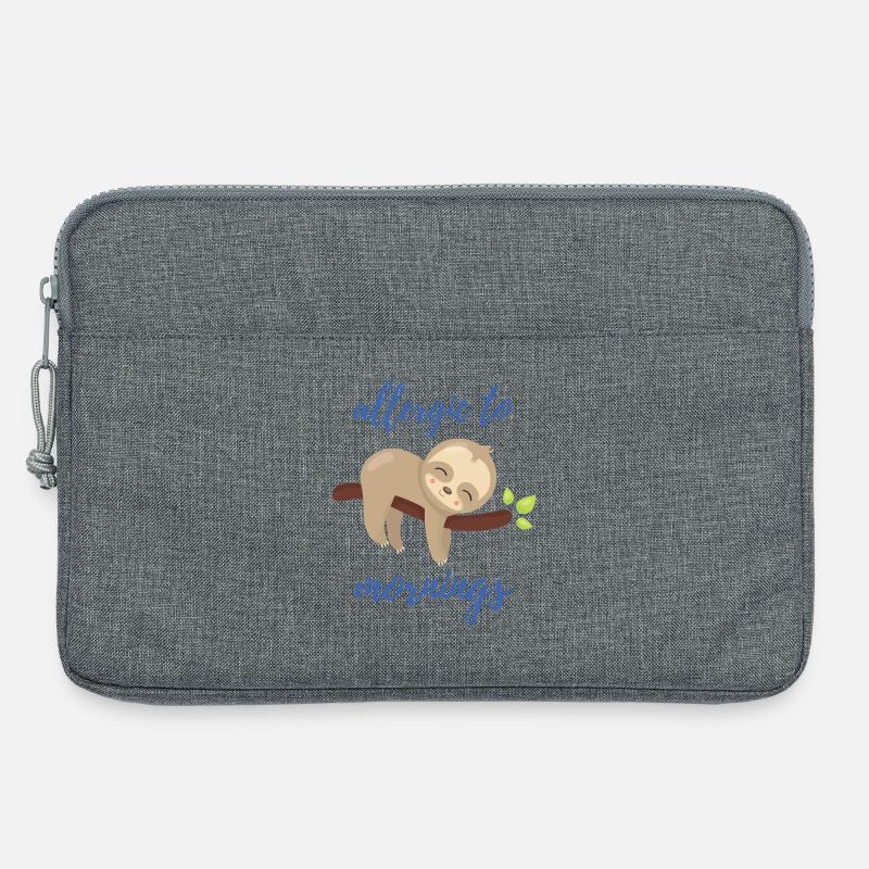 Allergisch gegen Morgen - Laptoptasche 13" - Grau meliert