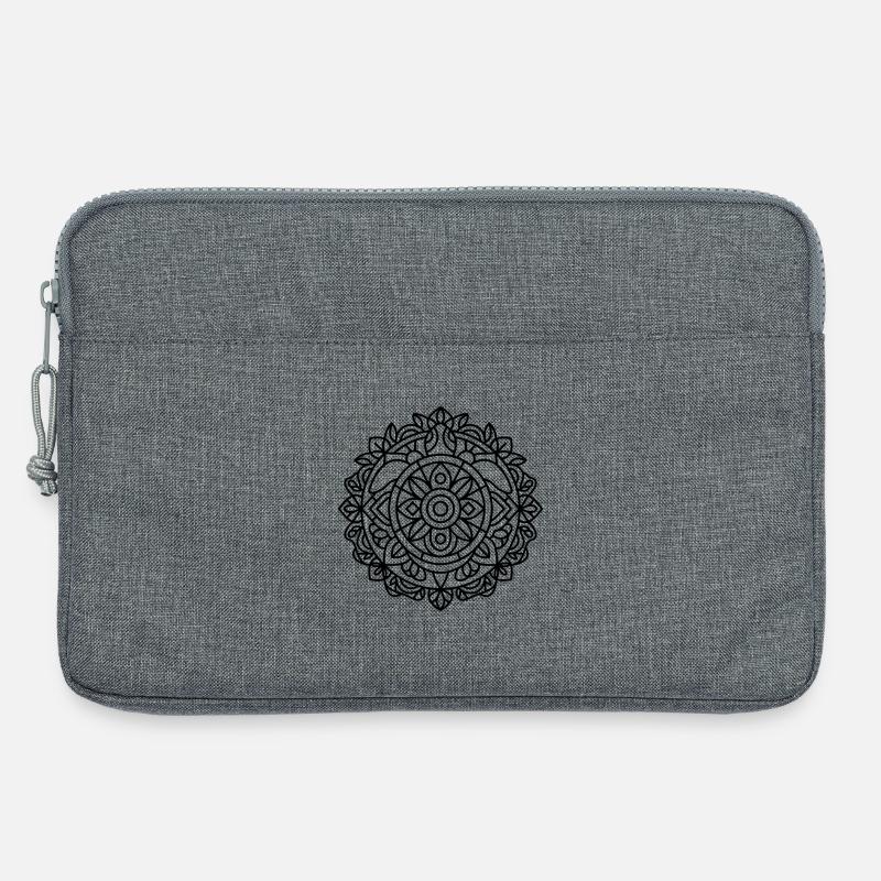 Turtle Mandala - Laptop bag 13" - heather grey
