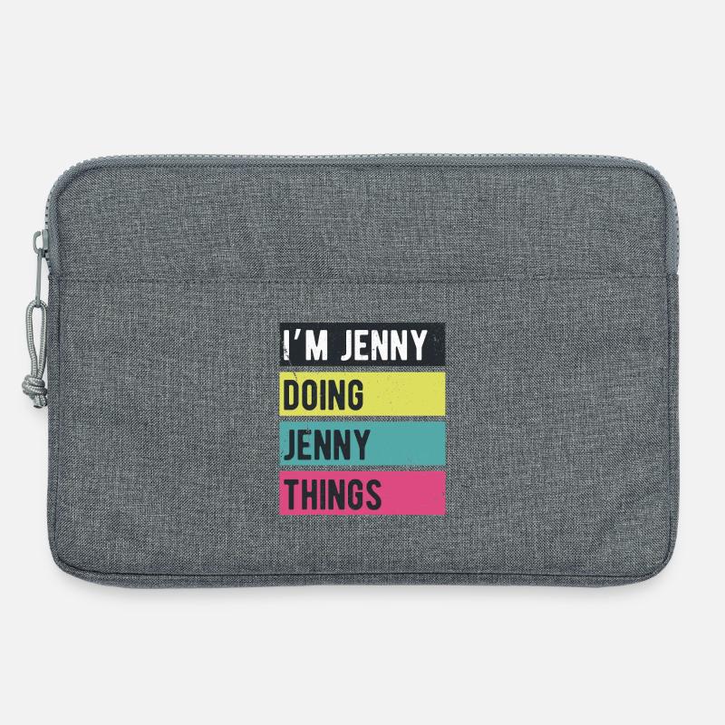 Ich bin Jenny, mache Jenny Things Retro Colors - Laptoptasche 13" - Grau meliert
