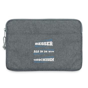Besser Als In De Hus Geschissn - Laptoptasche 13" - Grau meliert - Vorne