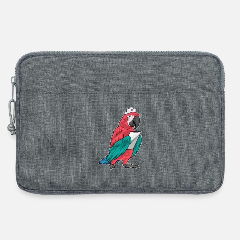 Papagei Krankenschwester Klemmbrett - Laptoptasche 13" - Grau meliert