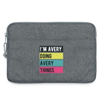 Ich mache Avery Things Retro-Farben - Laptoptasche 13" - Grau meliert - Vorne