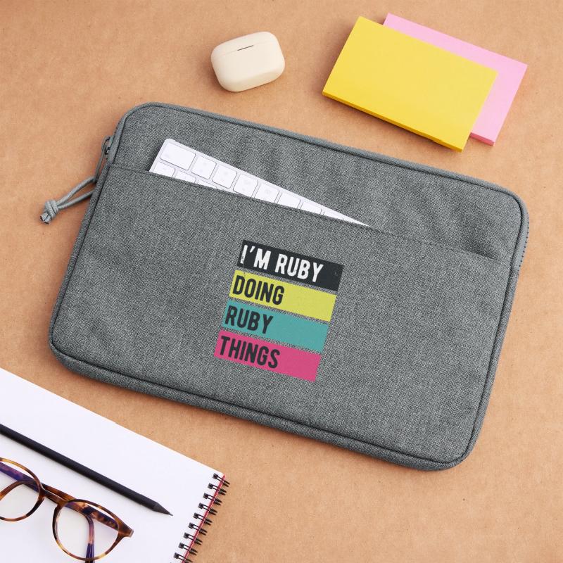 I’m Ruby Doing Ruby Things Retro Colors Laptop bag 13"