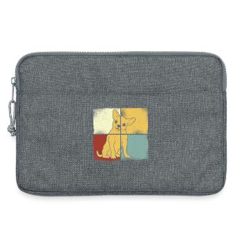 Chihuahua Chihuahueño Retro - Laptoptasche 13" - Grau meliert - Vorne