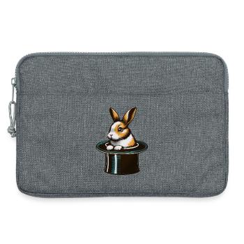Bunny from the top hat - Laptop bag 13" - heather grey - Front
