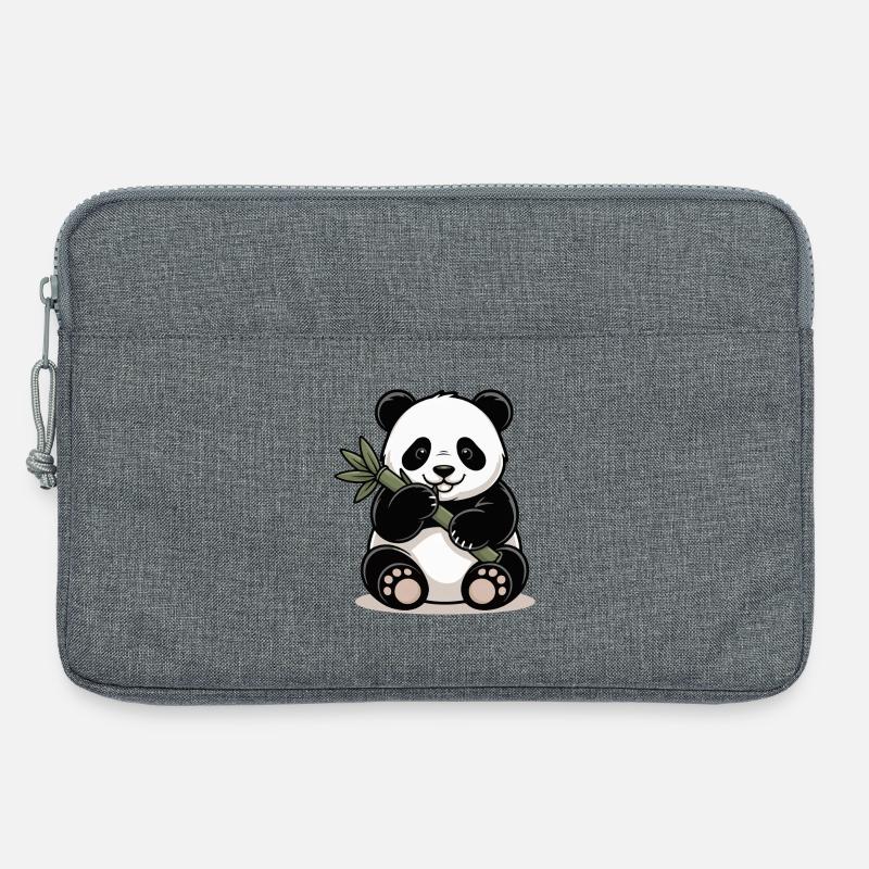 Panda Bambus - Laptoptasche 13" - Grau meliert