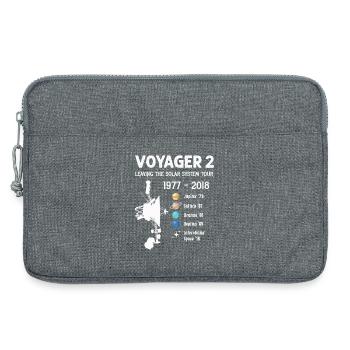 Le vaisseau spatial Voyager 2 quitte la tournée du système solaire - Sacoche pour ordinateur portable 13 pouces - gris chiné - Devant