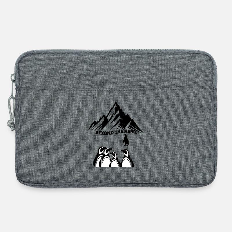 Lone Explorer Penguin Tee - Choose Your Own Path - Laptop bag 13" - heather grey