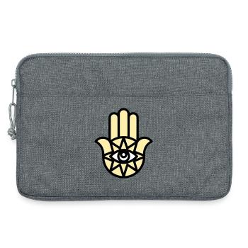 Hamsa Main de Fatima - Sacoche pour ordinateur portable 13 pouces - gris chiné - Devant