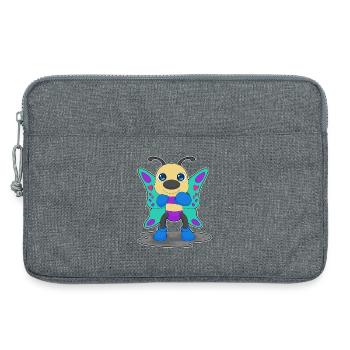 Boxer papillon Gants de boxe Boxe Boxe - Sacoche pour ordinateur portable 13 pouces - gris chiné - Devant