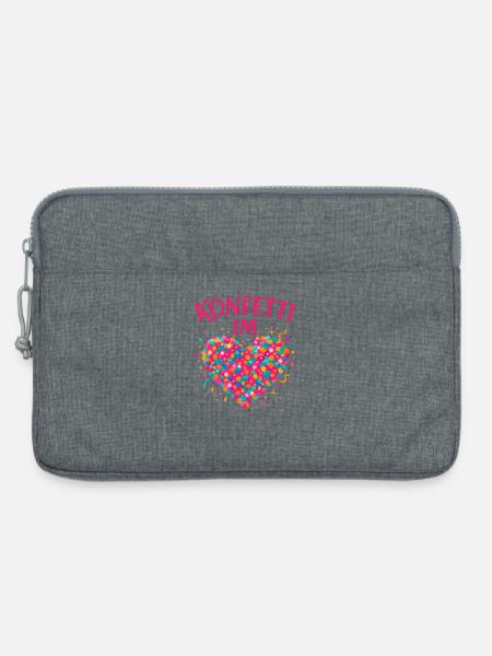 Karneval Konfetti Im Herzen Fastnacht Fasching - Laptoptasche 13" - Grau meliert