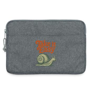 Nimm es locker Snail Retro - Laptoptasche 13" - Grau meliert - Vorne