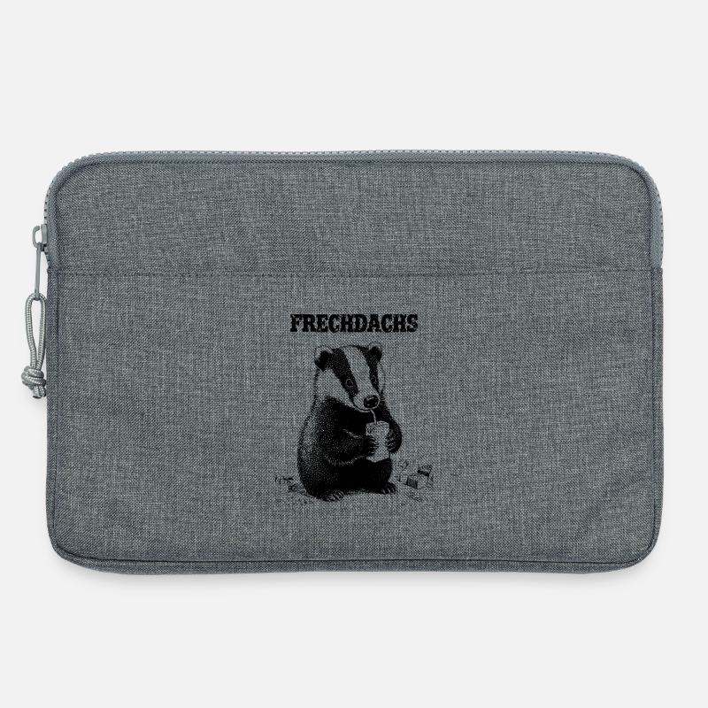 Frechdachs mit Trinkpäckchen - Laptoptasche 13" - Grau meliert