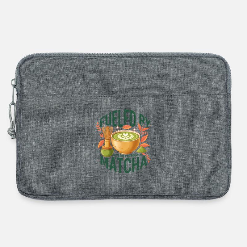 Fueled By Matcha Calm But Caffeinated Matcha Tea - Laptop bag 13" - heather grey