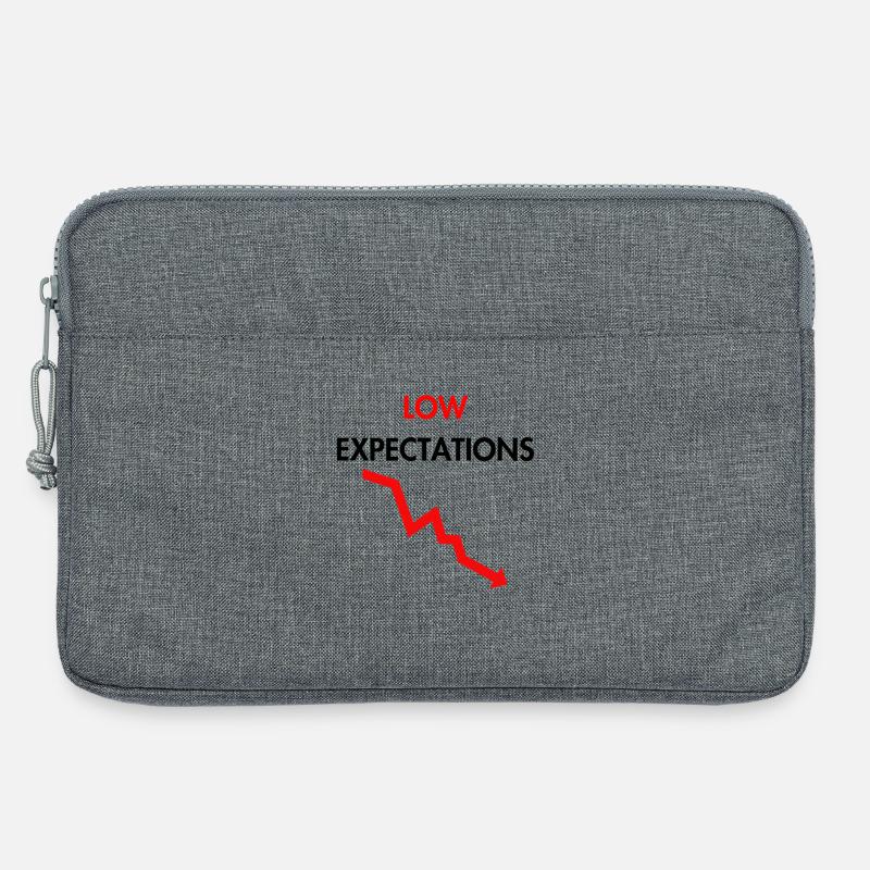 Low expectations - Laptop bag 13" - heather grey