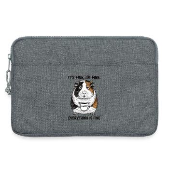 Its Fine Im Fine Kaffee Meerschweinchen - Laptoptasche 13" - Grau meliert - Vorne